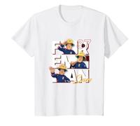 Maglietta Sam Il Pompiere per Bambino, Ufficiale, Sam 87 Maglietta, Bambini, Bianco, 2 Anni