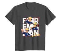 Maglietta Sam Il Pompiere per Bambino, Ufficiale, Sam 87 Maglietta, Bambini, Grigio Scuro, 2 Anni