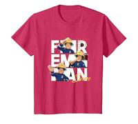 Maglietta Sam Il Pompiere per Bambino, Ufficiale, Sam 87 Maglietta, Bambini, Rosso mélange, 3 Anni