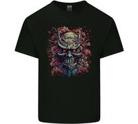 Maglietta Samurai Oni Mask Bushido Ronin MMA Per Bambini