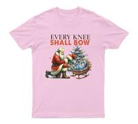 Maglietta Santa Every Knee Shall Unisex Regalo Retro Divertente Donna...