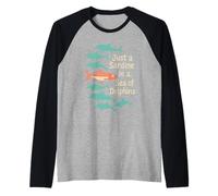 Maglietta Sardine Summer in Latta Coastal Grandma Retro Beach Life Maglia con Maniche Raglan
