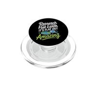 Maglietta scettica per credenti della terra piatta e scienza alternativa PopSockets PopGrip per MagSafe