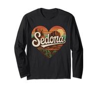 Maglietta Sedona Arizona Heart - Rocce Rosse retrò Vintage Maglia a Manica