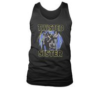 Maglietta Senza Maniche Da Uomo Twisted Sister Vintage Lightning Nera