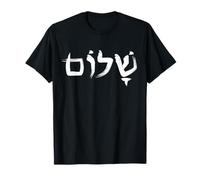 Maglietta Shalom in ebraico Lettere Maglietta