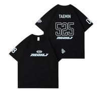 Maglietta SHIN-ee Merch 6th World Tour JONGHYUN TAEMIN MINHO KEY ONEW Maglietta For Fan K-pop(Black-2,M)