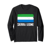 Maglietta Sierra Leone uomo donna Sierra Leone bandiera Sierra Leone Maglia a Manica