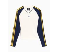 Adidas Maglietta slim a maniche lunghe Originals x Miaou Ref. KD1483 Donna Blu/Bianco Taglia M