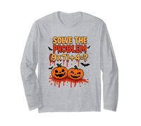 Maglietta Solve The Problem 9x7+4 Meme 6-7 Halloween Horror Maglia a Manica