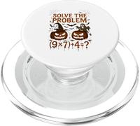 Maglietta Solve The Problem 9x7+4 Meme 6-7 Halloween Horror PopSockets PopGrip per MagSafe