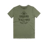 Maglietta Sorridendo Vò Alla Morte Reparti D'Assalto WW1 Arditi Skull T-Shirt