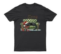 Maglietta Sorry Got Plans Christmas Unisex Regalo Meow Retro Stagionale...