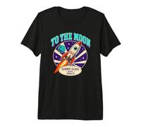 Maglietta Spaziale To The Moon Retro Rocket Cosmic Class Maglietta Premium