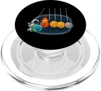 Maglietta Spazio Pianeti Newton Pendolo Divertente PopSockets PopGrip per MagSafe