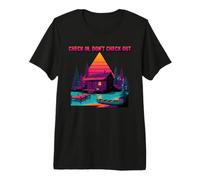 Maglietta Spooky Cabin Lake Check-in Senza Check-in Maglietta Premium