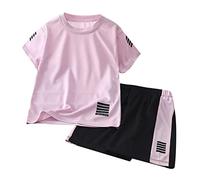 Maglietta sportiva a maniche corte per bambini, unisex, con stampa primaverile, a maniche lunghe, Lilla, 18-24 Monate