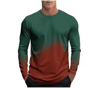 Maglietta sportiva da uomo, a maniche lunghe, con taglio muscolare e gradiente, traspirante, a maniche lunghe, traspirante, per il fitness, per il tempo libero, taglie, Colore: rosa., M
