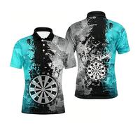 Maglietta sportiva da uomo e da donna, girocollo, per ciclismo, 3D, vintage, alla moda, per escursioni, club, uso quotidiano, sport, per club di freccette e appassionati di sport, viaggi, feste, 12