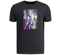 Maglietta sportiva per bambini Under Armour UA B Multi Color Photo SS Black Dimensione per bambini: 128-134 / Colore: nero/bianco