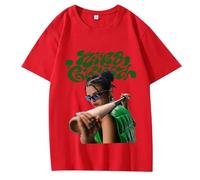 Maglietta Stampata Singer Nina Merch C-HUBA Arena Casual Tour Maniche Corte Top in Cotone Unisex S-4XL-Red||XX_l
