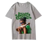 Maglietta Stampata Singer Nina Merch C-HUBA Arena Casual Tour Maniche Corte Top in Cotone Unisex S-4XL-Grey||4X_l