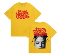 Maglietta Stampata Singer Nina Merch C-HUBA Arena Girocollo Tour Maniche Corte Top in Cotone Unisex S-4XL-Yellow||x_s