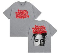 Maglietta Stampata Singer Nina Merch C-HUBA Arena Girocollo Tour Maniche Corte Top in Cotone Unisex S-4XL-Grey||m