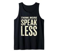Maglietta stoica Minimalista Think More Speak Less Canotta