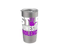 Maglietta Stop Domestic Violence - Consapevolezza della violenza domestica Bicchiere termico in acciaio inox doppia parete
