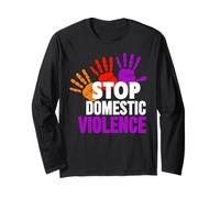 Maglietta Stop per la violenza Domestica - consapevolezza della violenza Domestica Maglia a Manica