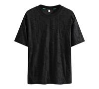 Maglietta strappata da uomo, maglietta creativa estiva primaverile, da uomo, scollo rotondo, basic slim fit, maglietta sportiva da uomo, a maniche corte, maglietta fitness, Nero , L