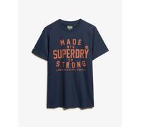 Maglietta Superdry M1011994a T-Shirt Uomo Cotone Blu Navy