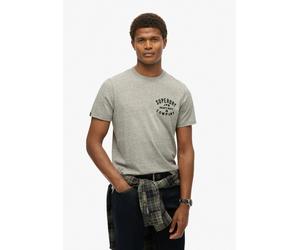 Maglietta Superdry M1012159a T-Shirt Uomo Cotone Grigio