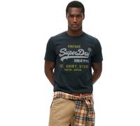Maglietta Superdry Vl Heritage Tee T-Shirt Uomo Cotone Blu
