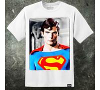 Maglietta Superman Christopher Reeve Retro Film - Stampa Enorme Zod Ming Batman