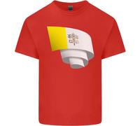 Maglietta T-Shirt In Cotone Con Bandiera Del Vaticano Uomo