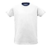 Maglietta T-shirt Truck Bianca con Riga a Manica Corta in Cotone - Rossini