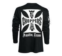 Maglietta t-shirt west coast choppers og classic manica lunga nero West coast ch