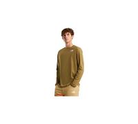 Maglietta tecnica a maniche lunghe the north face shadow color kaki da uomo
