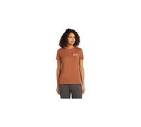 Icebreaker - Women's Merino 150 Tech Lite S/S Adventure Ride - Maglia merino L marrone/arancione