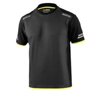 Sparco T SHIRT MANICA CORTA TUCSON TAGLIA XL COLORE GRIGIO GIALLO COTONE E POLIESTERE