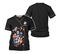 Maglietta Tee-Shirt Personalized Custom Espresso Coffeemaker 3D Magliette Basic Casual Maglietta Uomo Traspirante Sport Uomo T-Shirt per Palestra, Bodybuilding, Sport XL