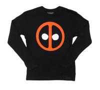 Maglietta Termica A Maniche Lunghe Con Simbolo Icona Deadpool Marvel Per Adulti