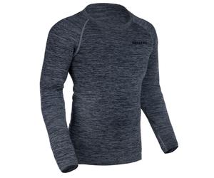 Maglietta termica Oxford Advanced Base Layer nero-grigio - manica lunga S/M