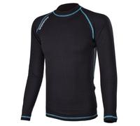 Maglietta termica RSA Heat nera - blu manica lunga 3XL