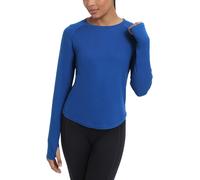 Maglietta Termoattiva da Donna a Manica Lunga Blu Scuro con Aperture per il