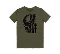 Maglietta Teschio Me Ne Frego Reparti D'Assalto Avanguardia Arditi Black Skull T-Shirt (Battle Green, 2XL)