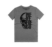 Maglietta Teschio Me Ne Frego Reparti D'Assalto Avanguardia Arditi Black Skull T-Shirt (Bunker Grey, 2XL)