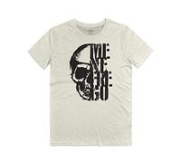 Maglietta Teschio Me Ne Frego Reparti D'Assalto Avanguardia Arditi Black Skull T-Shirt (Dirty White, XL)